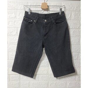 Vtg Polo Jeans Co Ralph Lauren Jorts Shorts Womens 4 Black 14" Inseam Denim